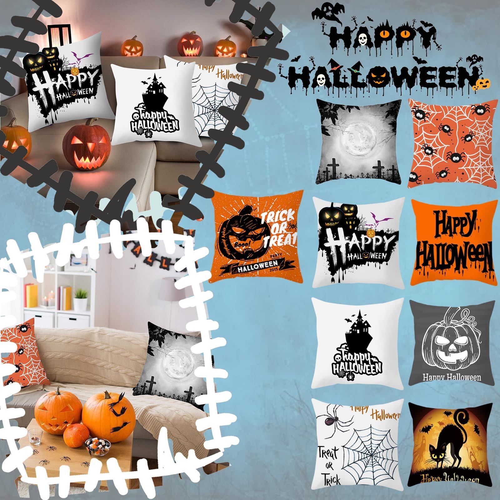 

Happy Halloween Peach Skin Pillowcase, Easily Your Sofa And Other