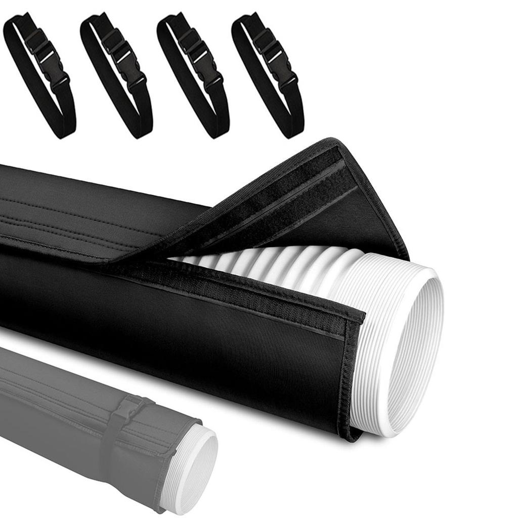 Air Conditioner Hose Cover with Dustproof Heat-Insulating Design for 5 to 5.9 Inch AC Exhaust Hose Protection Portable HVAC Accessory Sleeve Grey 150