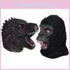 Máscara de Látex Godzilla Vs King Kong Marionete de Mão Crianças Brinquedo de Pelúcia Educacional Engraçado