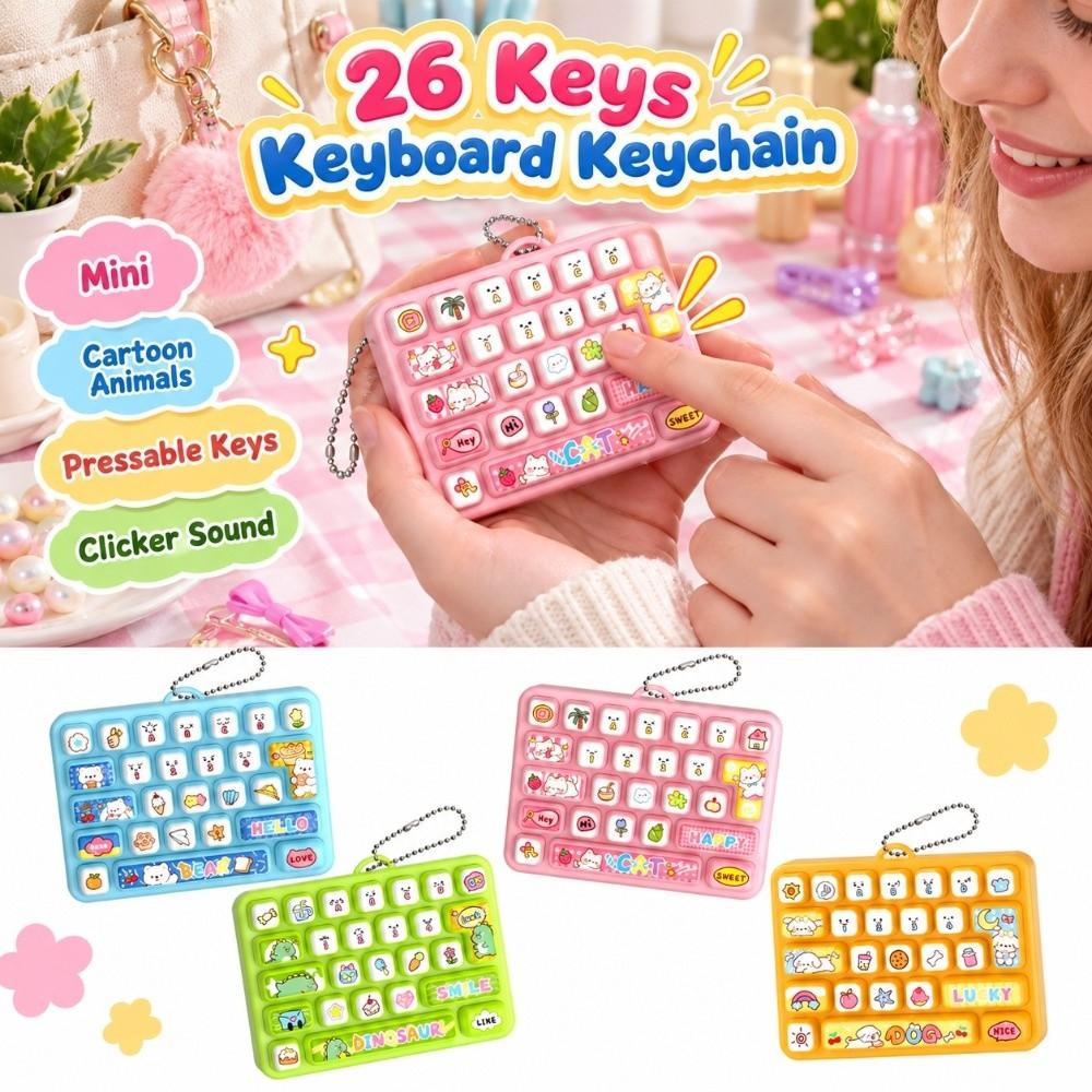Mini Fingertip Button Keyring Animals Stress Relief Fidget Toy  Bag Ornaments