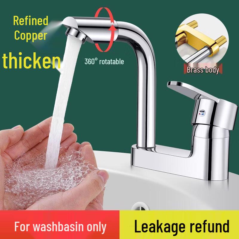 Vintage Double-Handle Kitchen Faucet with Hot & Cold Mixer