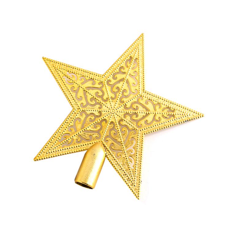 Plastic Pentagram Christmas Tree Topper Star Decoration