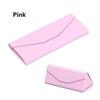 1PC Sunglasses Box Folding PU Waterproof Strong Magnet Eyewear Case Solid Color Portable Glasses Protective Organizer Bag