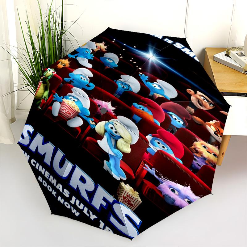 Smurfs Folding Umbrella Suitable For All Seasons Umbrella Umbrella Travel Umbrella Printing