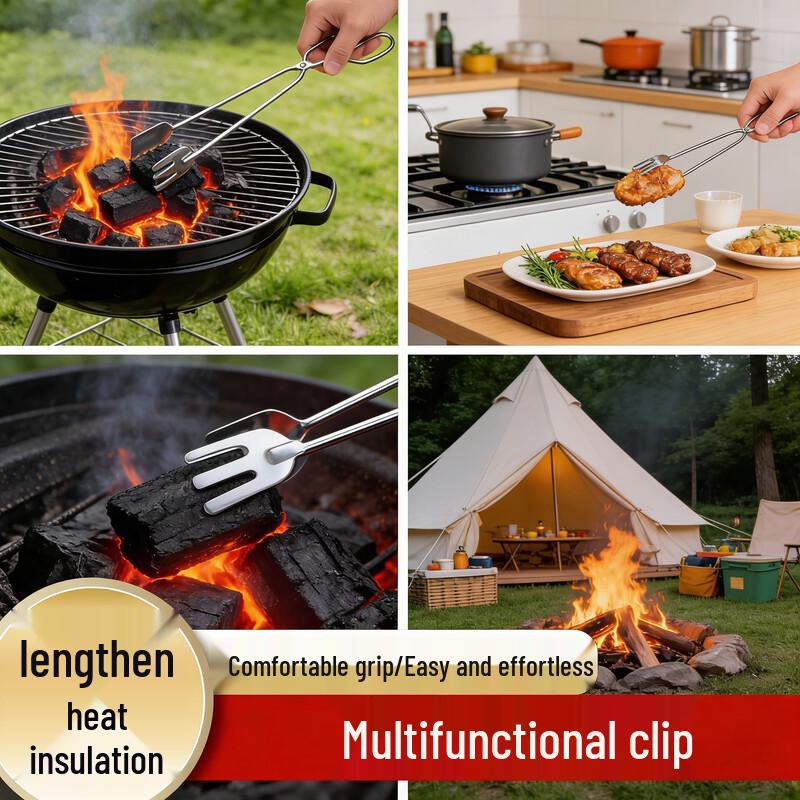 Multi-functional BBQ Charcoal Tongs