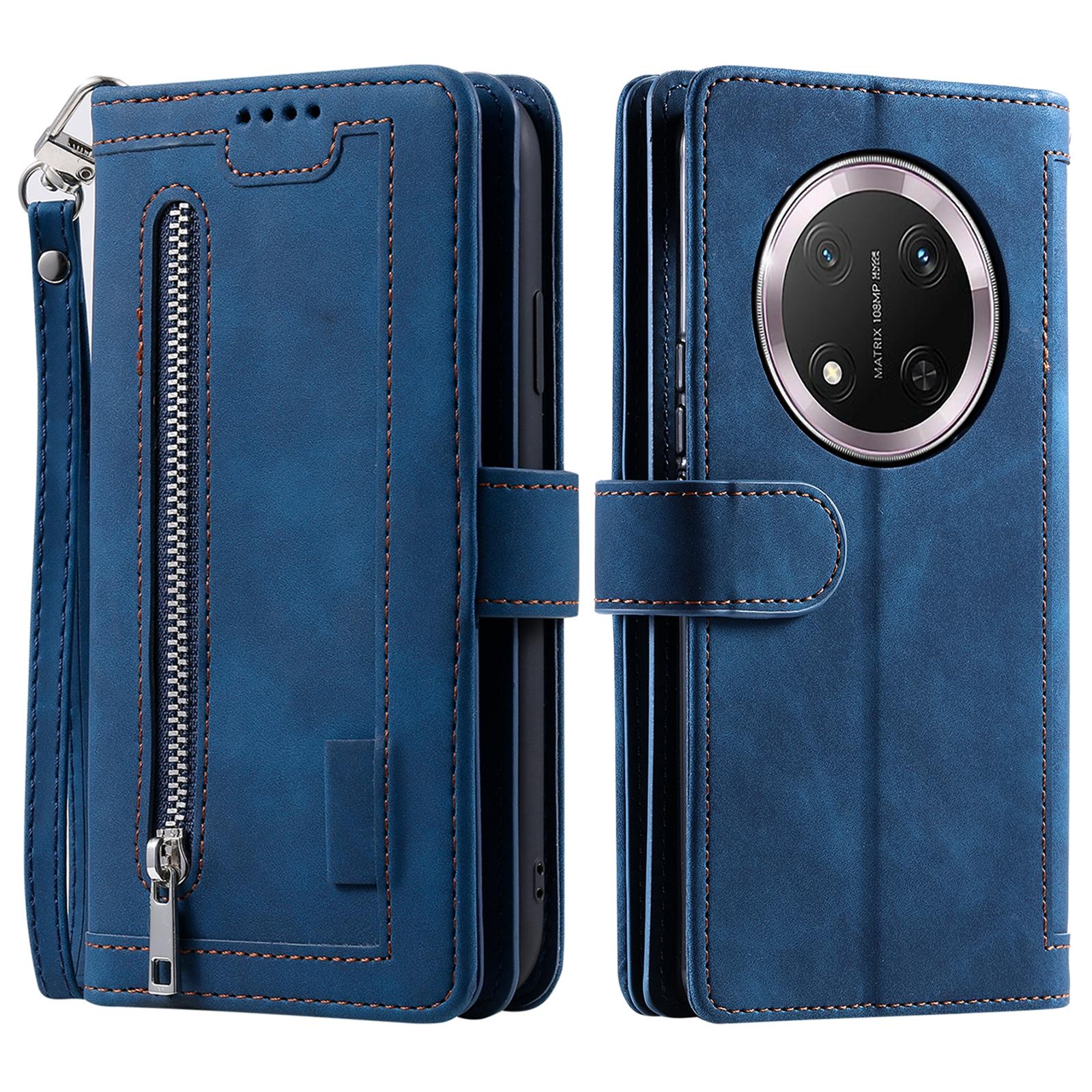 

Чехол для Honor Magic7 Lite 5G/X9c 5G/X60 Pro 5G из ПУ кожи, чехол для телефона с кошельком на молнии, 9 слотов для карт A