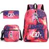 3 Piece School Backpack Set for Students Large Capacity Oxford Cloth Schoolbag with Shoulder Strap and Pencil Case