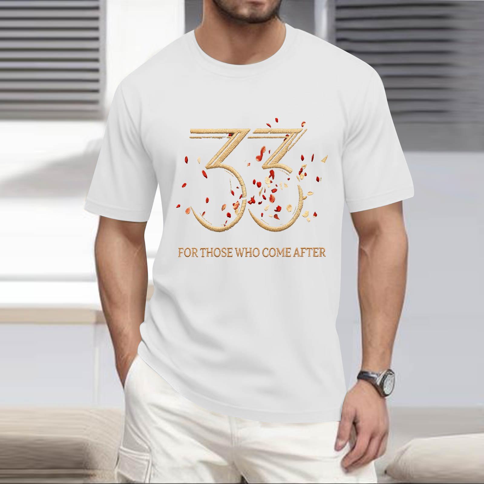 

Stylish And Casual Men s Round-neck Loose-fitting Short-sleeved Top. XL білий