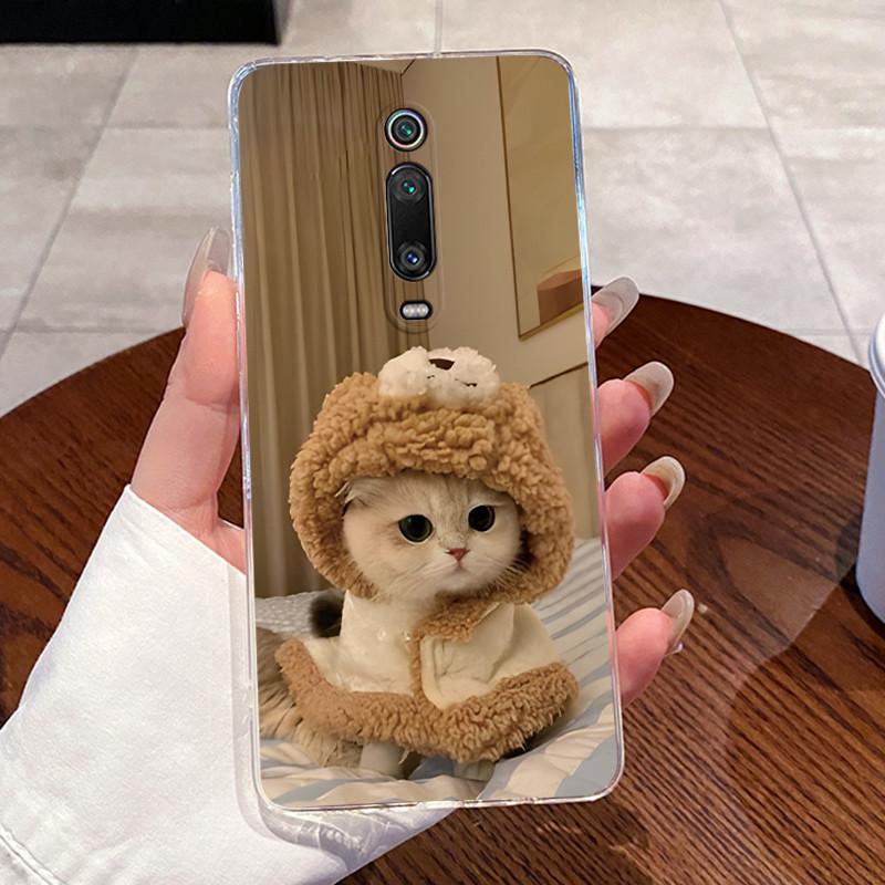 Casing For Xiaomi Mi 9T Pro Mi9T Fundas For Poco F2 / Redmi K20 Pro Clear Silicone Soft TPU Back Cover Cute Cat Protective Case