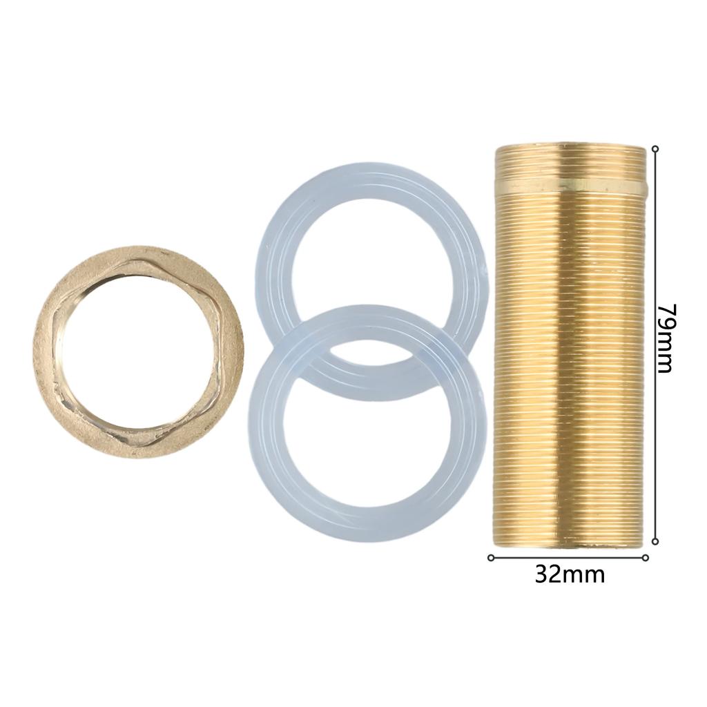 Kitchen Basin Mixer Tap Repair Fitting Kit Threaded Brass Tube Nut Install Parts Kitchen Basin Faucet Faucet Repair Fitting Kit