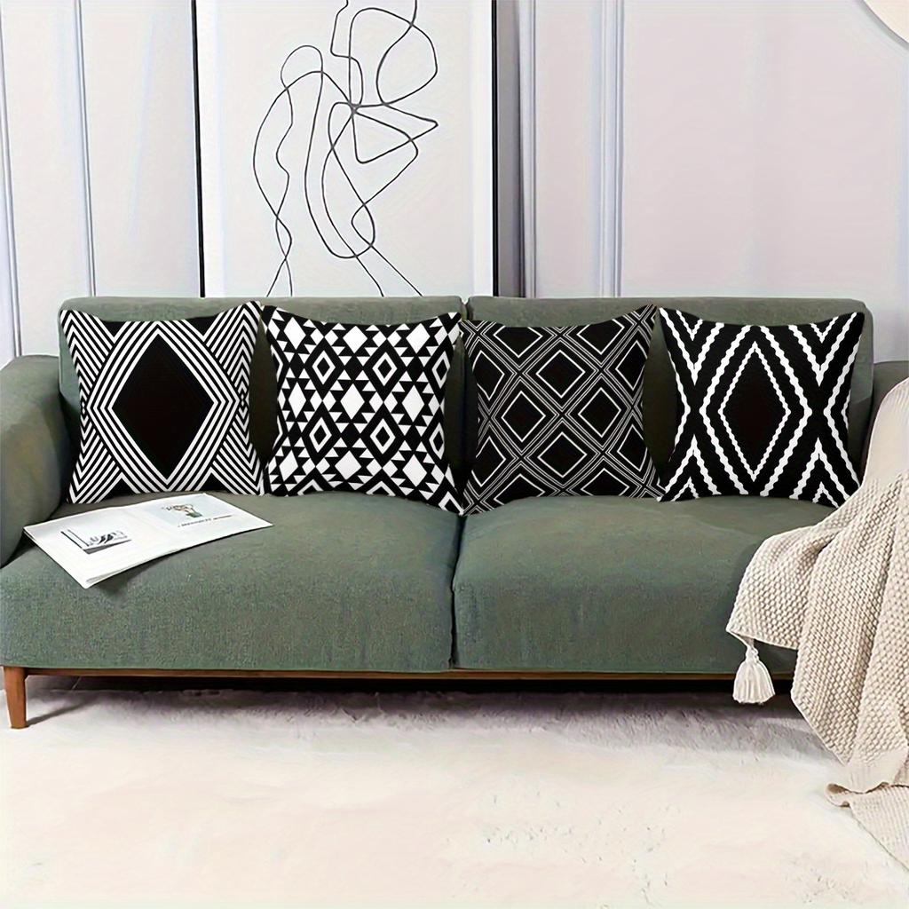Brown - Toned Floral Pattern Pillowcasebedroom Living Room Sofa Home Decor Polyester Cushion Cover With Zipper