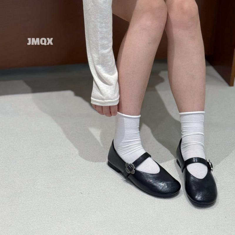 New retro Mary Jane shoes women's autumn word with flat bottom shallow mouth ballet shoes commuter shallow mouth single shoes