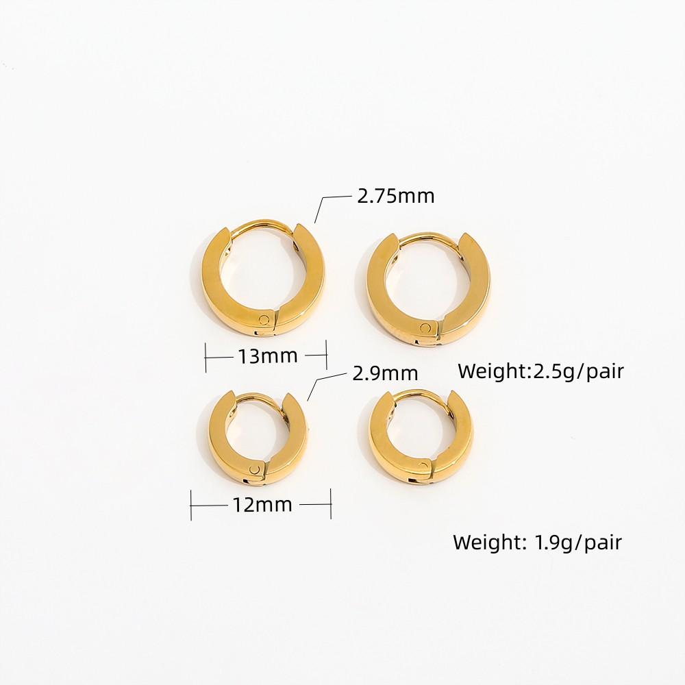 Fenny Statement Mini Simple Basic Hoop Earring Trend for Women No Fade Stainless Steel Ladies Jewelry
