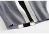 2023 Fall/Winter Women's Plus Size Ribbed Batwing Sweater - One-Shoulder Loose Striped Top