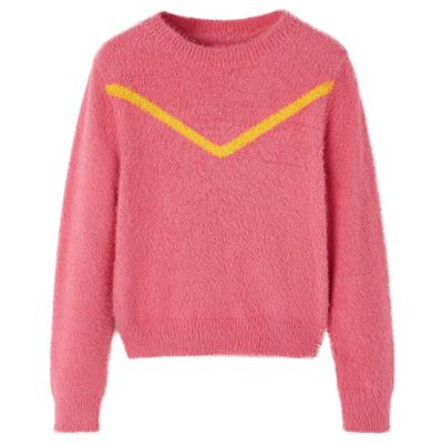 Sweter Dziecięcy Z Dzianiny, Brudny Róż, 104