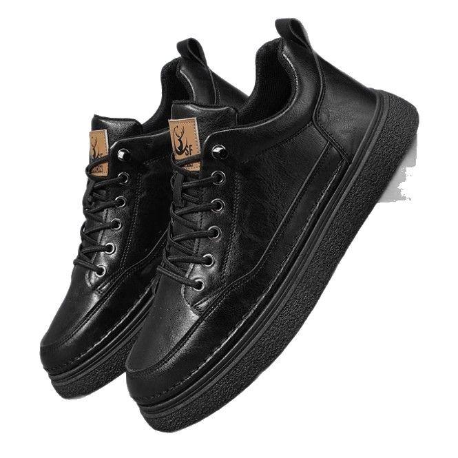 Pánské boty na jeden pedál jarní kuchyňská pracovní voděodolná a olejivzdorná pracovní pracovní pojištění kožené boty pánské silná podrážka protiskluzové ležérní plátěnky