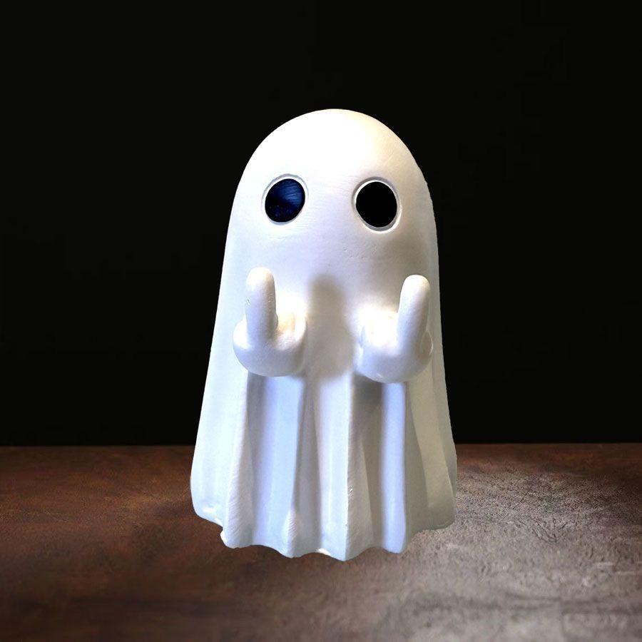 Christmas Middle Finger Ghost Ornament - Cute Holiday Decoration for Friends