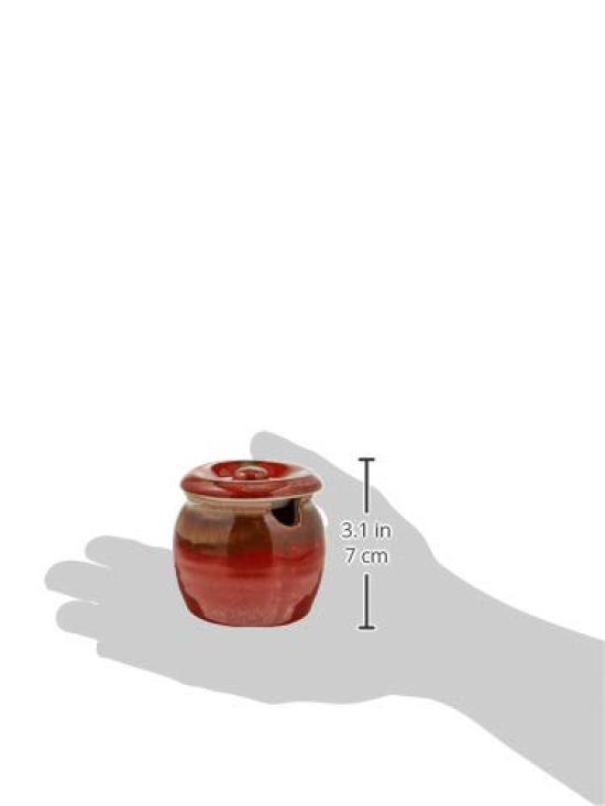 Set of 5 Mini Red and White Condiment Containers diameter x 110cc capacity up to the Made in [7cm 6.5cm height, cut, Japan]
