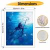 Disney Oil Painting DIY Digital Painting The Little Mermaid Underwater Scene HandPainted Wall Art for Living Room or Entryway.