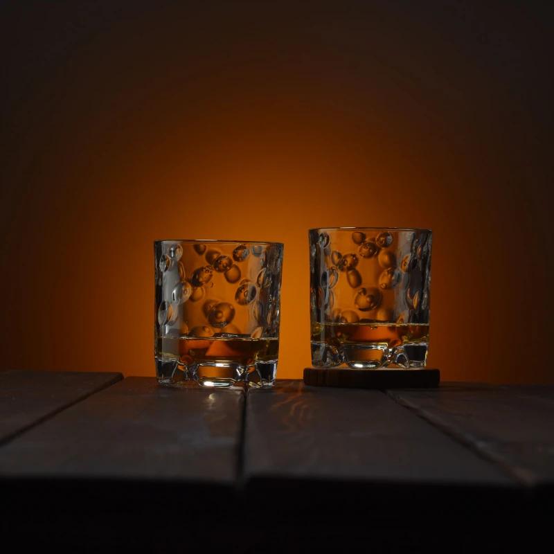 Rotating Whiskey Glass Old Fashioned Glass for Drinking Bourbon,Scotch,Cocktails ,Whisky, Shake Cup Creative Personality Glass