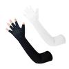 1Pair Sport Arm Sleeves Cycling Running Fishing Climbing Arm Cover Gloves Sun Uv Protection Ice Cool Sleeves With 5-Finger Cuff