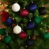9pcs/set 8cm Velvet Christmas Balls Glitter Xmas Tree Pendant  Merry Christmas Decor