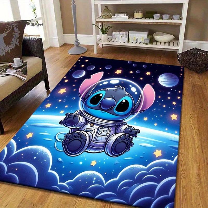 1pc Stitch Pattern Area Rug Soft Flannel Floor Mat for Living Room,Office,Bedroom and Carpet