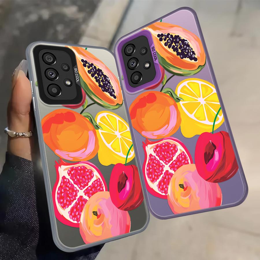 Case for Samsung Galaxy A31 A13 A14 A34 A15 A16 A21s A23 A35 A12 A24 A25 A17 A20s A26 Phone Cover Delicious Fruits