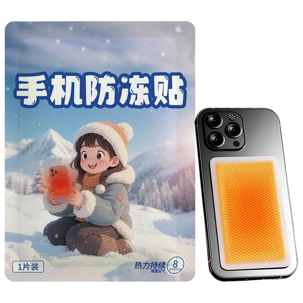 Phone Warming Patch Phone Warming Sheets Adhesive Hand Warmer Patches For Winter Outdoor Ice Fishing Snowboarding Workplace