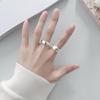 Japanese-Korean Smooth Irregular 925 Silver Vintage Open Ring for Women – Stylish Index Finger Commuter Fashion.