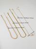 3pcs Stylish Retro Multi-Layered Stainless Steel Flat Snake Chain Round Bead Pendant Necklace for Daily Party Office Jewelry