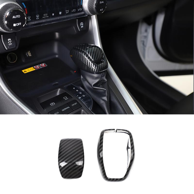 

For Toyota RAV4 2020-2025 Black ABS Carbon Fiber Interior Kit Dashboard Console Gear Shift Panel Decoration Cover Trim Stickers