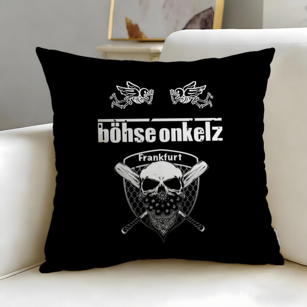 classic band Bohse Onkelz Cushion Cover Soft & Easy-Wash Pillow Case – Versatile for Couch, Bed, Travel and Office