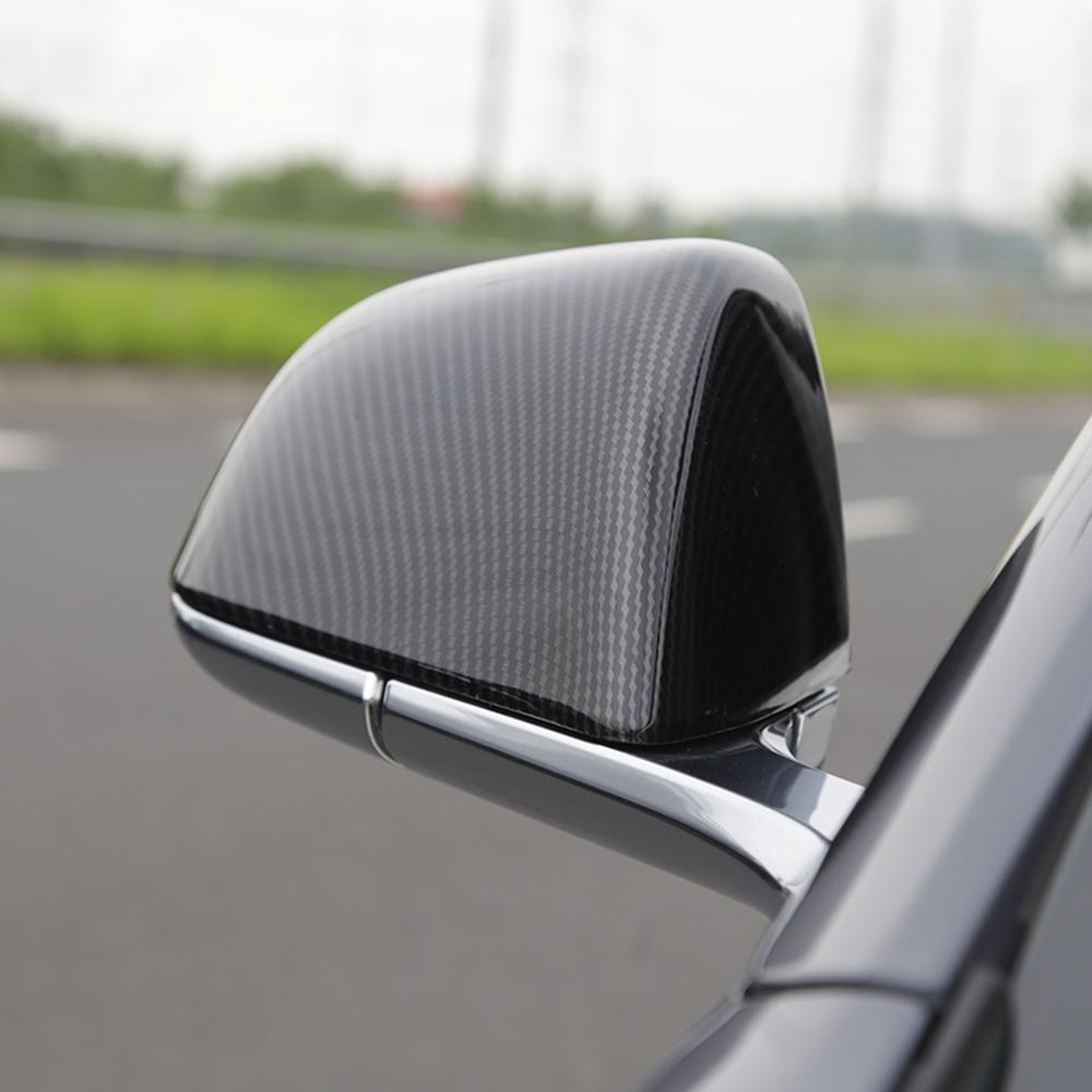 For Tesla Model 3 2017-2023 Matte Carbon Fiber Rearview Mirrors Guard Covers Caps Side Mirror Protector Exterior