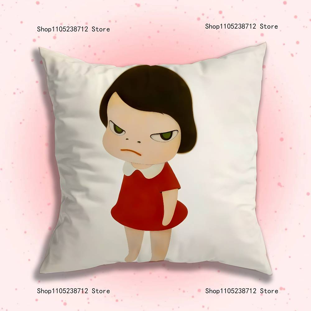 Creative Y-Yoshitomos N-Nara-S Anime Celebrity Merchandise All-Match Printed Pillow Case Sofa Office Room Decoration Protector