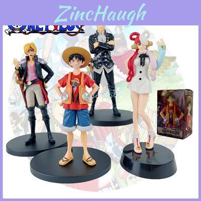 2022 Dxf Red One Piece Action Figures Monkey D. Luffy Roronoa Zoro Sanji And Usopp 18cm Pvc Collectibles