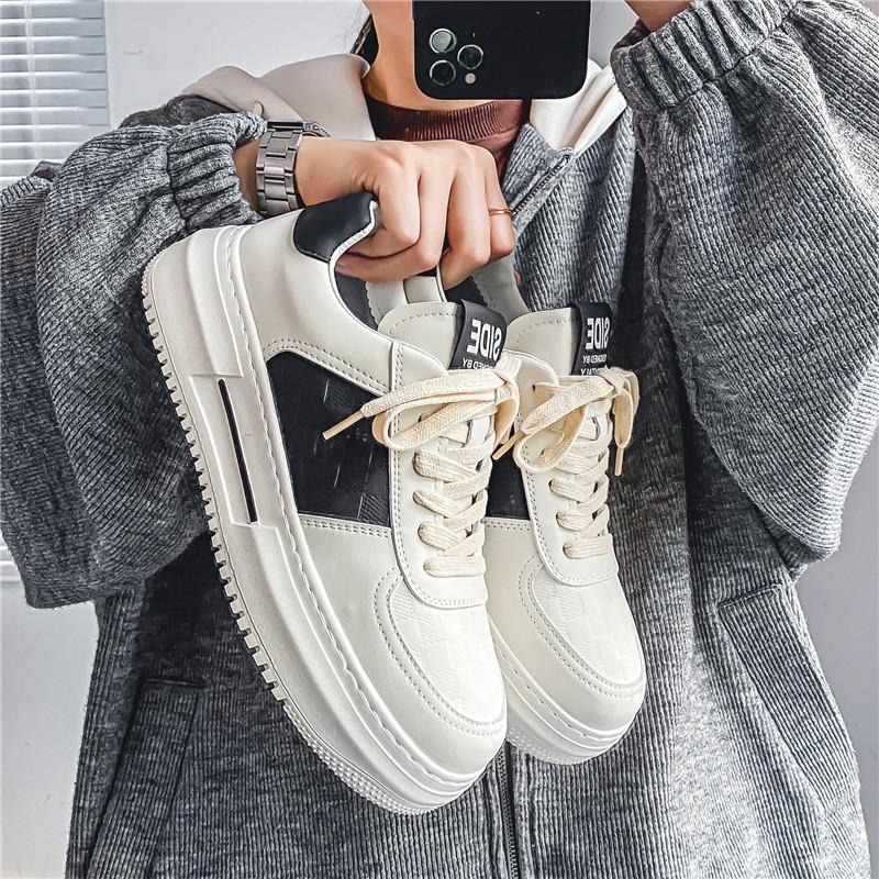 New Autumn and Winter Teenager Thick-soled Casual White Shoes Trendy Brand High End Versatile Sports Shoes