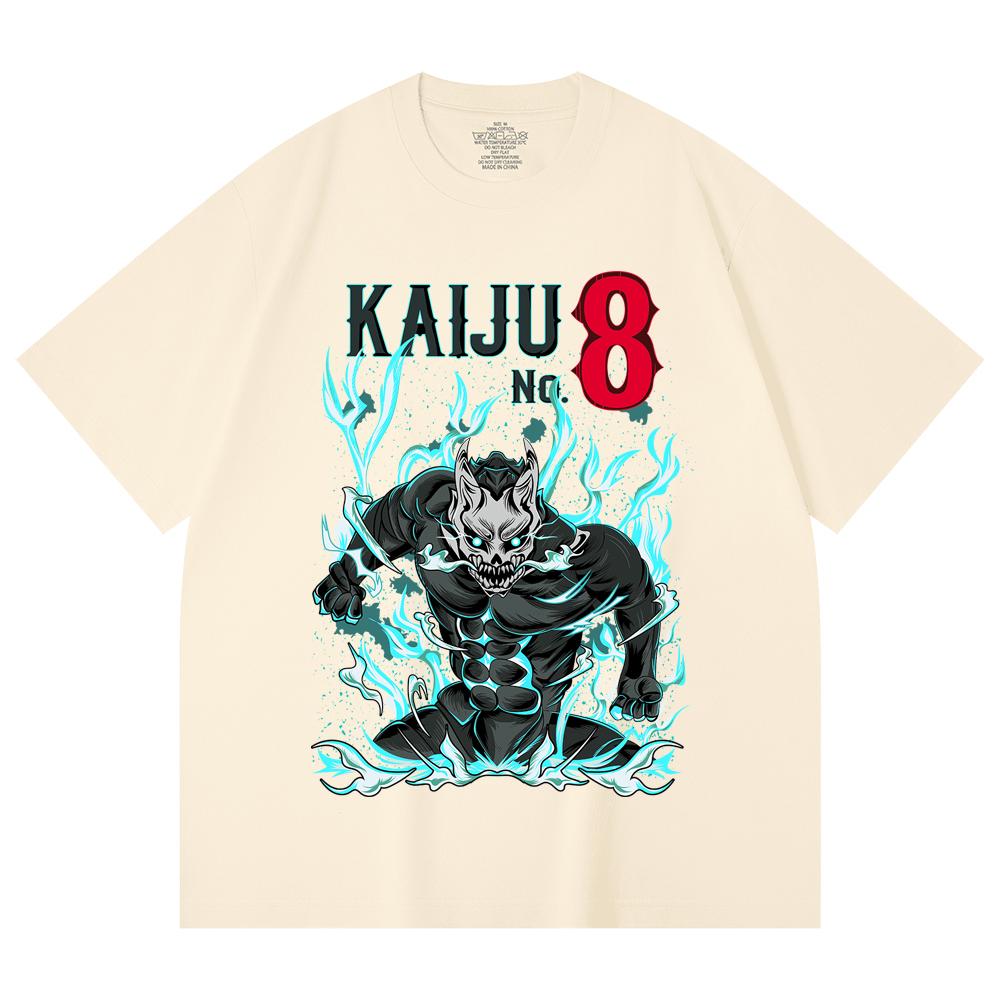 

230 Gsm 100% Cotton Kaiju No 8 V5 Print Unisex Heavy Cotton T Shirt XS абрикосовый