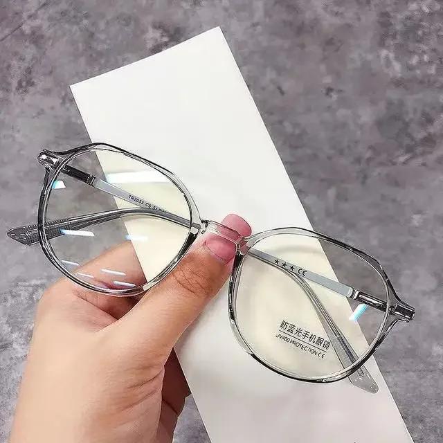 Polygonal Finished Myopia Glasses Anti-blue Light Fashion Eyeglasses Women Diopter 0 -1.0 To -6.0 Lentes Opticos Para Mujer