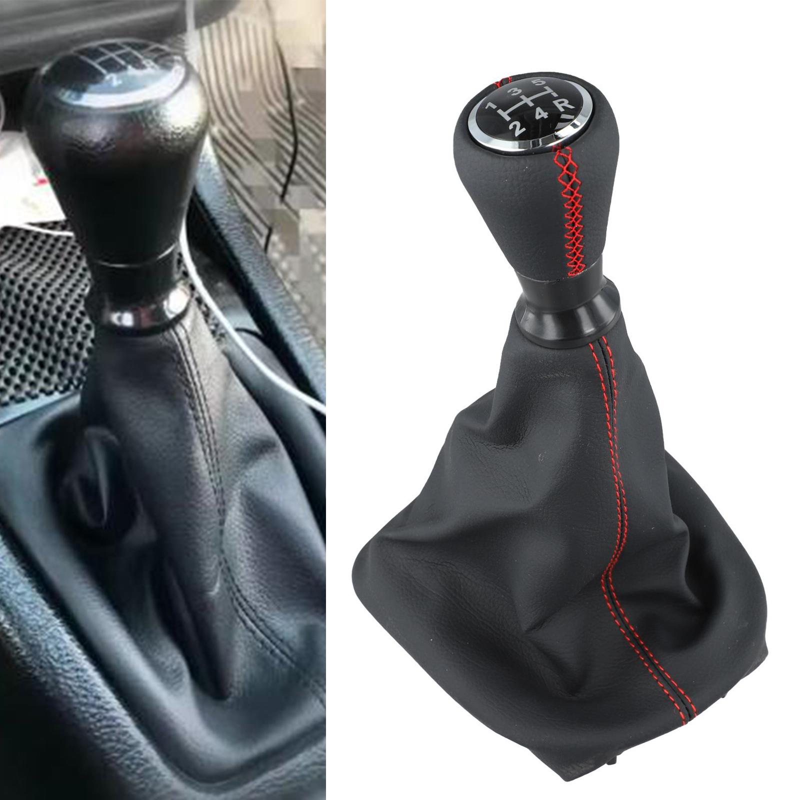 Premium Gear Cover Gear Lever Cover Chrome Plating Cost-effective Replacement Car Gear Shift Accessory Leather