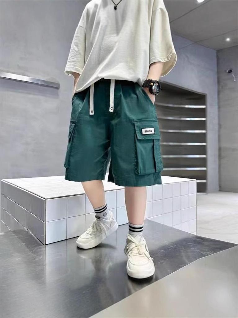 Boys' Summer Cargo Shorts, Lightweight Mid-Length 2025