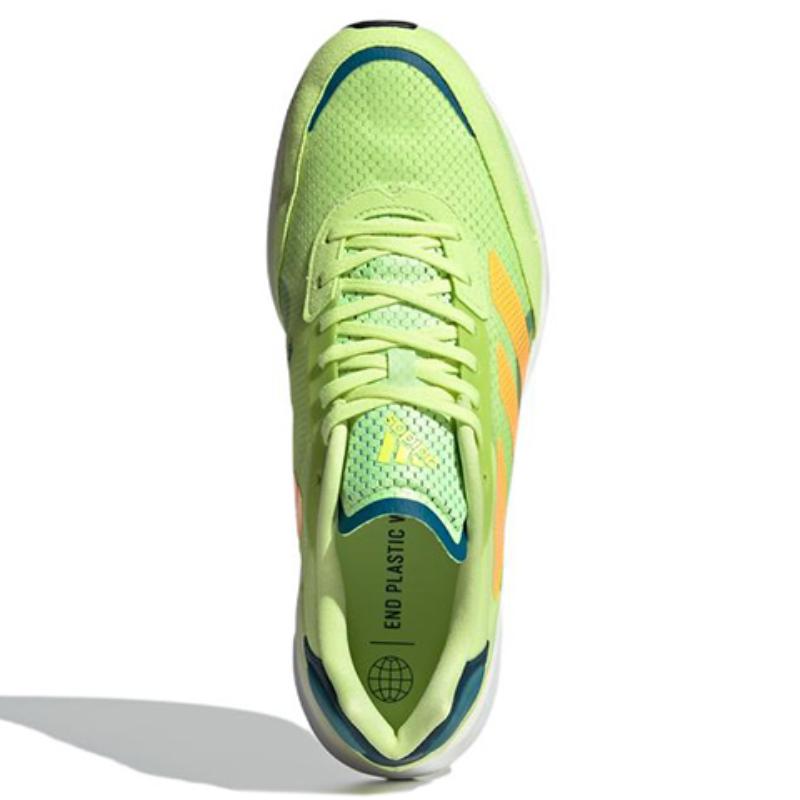 Adidas Adizero Boston 10 Pulse Lime Flash Orange Teal Sneakers GY0927
