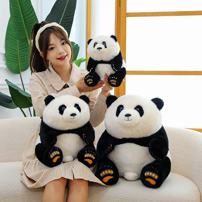 Simulation Backpack Giant Panda Plush Doll Doll Throw Pillow Cute Orchid Souvenir Gift Doll Machine Batch