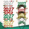 Sequin 2027 Happy New Year Headband Sweet Star Strip Headwear  Photo Prop