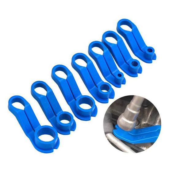 7Pcs Oil Pipe Remover Set High Strength Plastic Clip Disconnect Tool Non-Damaging A/C & Fuel Line Remover Car Oil Pipe Clip Removal Kit for Home