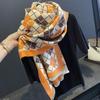 New imitation cashmere scarf for women's autumn and winter new Tianzige thickened warm dual-purpose scarf