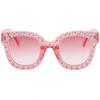 Eleganti Occhiali da Sole Quadrati Oversize con Strass Bling per Moda Protezione UV