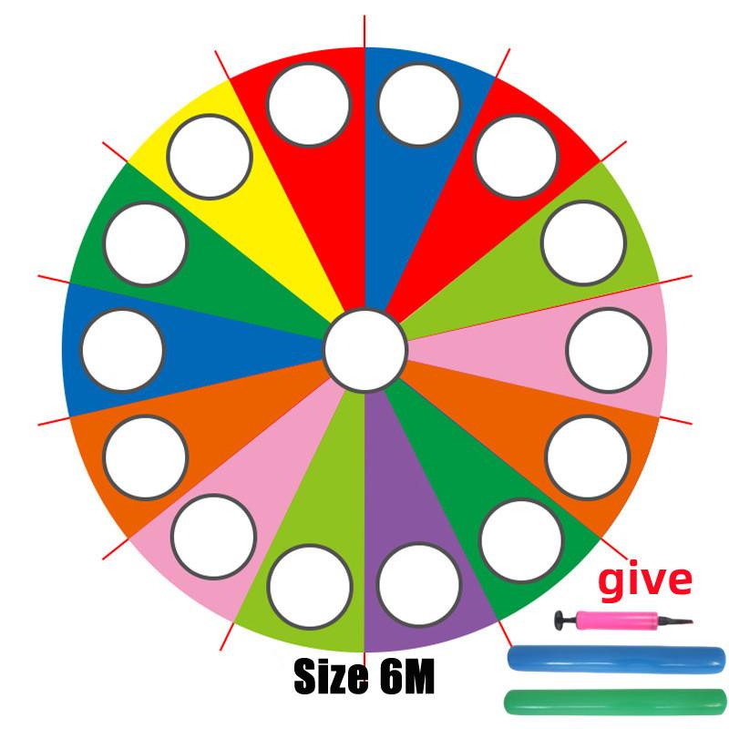 Ground Mouse Rainbow Umbrella Children's Multi Person Interactive Outdoor Toy Parachute Game Rainbow Umbrella Toy