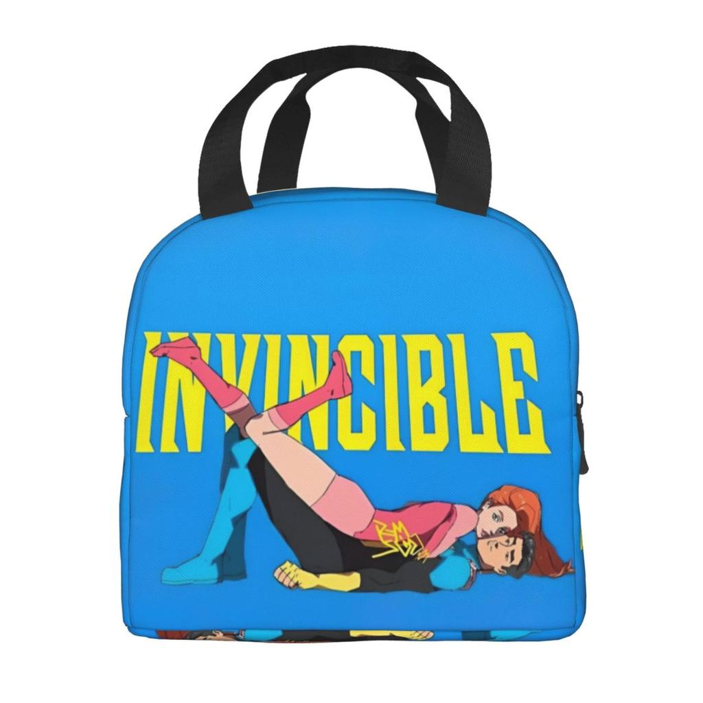 Invincible Hero Anime Cartoon Logo Product Insulated Lunch Bags For School Food Storage Bag Portable Thermal Cooler Lunch Boxes