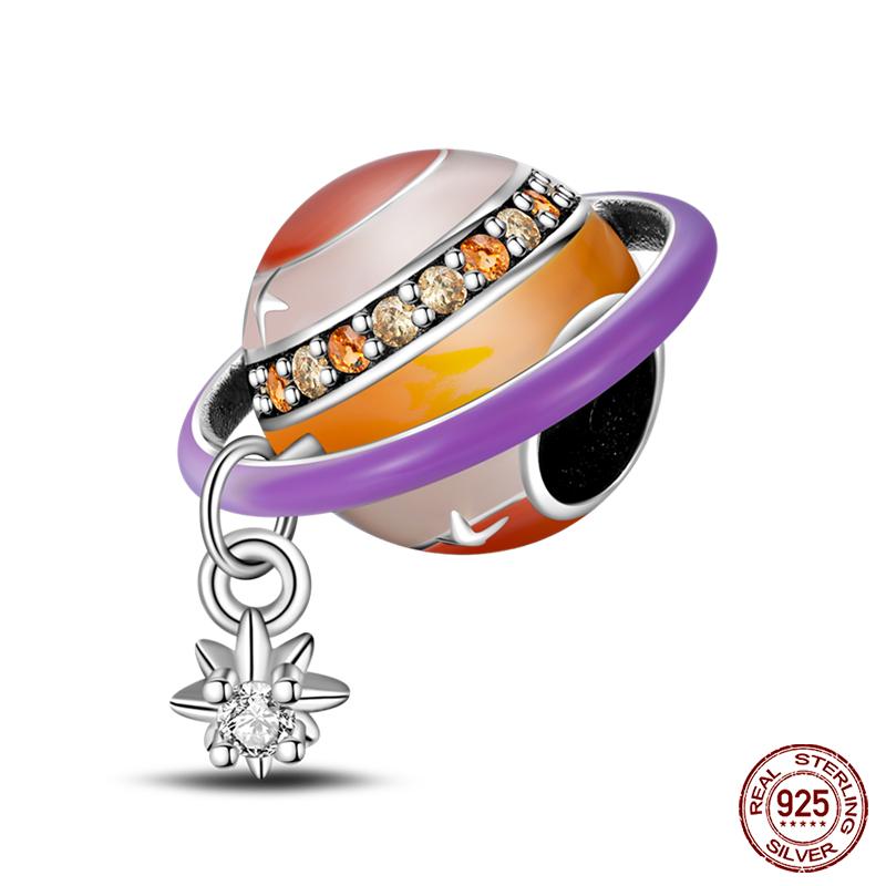 Fashion Copper Astronaut Space Series Charms Beads Fit Qikaola Original Bracelets Diy Anniversary Jewelry